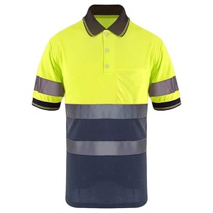 Summer Yellow <b>Security</b> Guard Custom Polo Shirt Workwear Reflective Tshirt Cheap Safety Reflective Polo Shirt for <b>Security</b> - Product Image 4