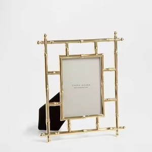 Classic Metal Glass Photo <b>Frame</b> Durable Build Transparent Glass Elegant <b>Picture</b> Display Stand Home Office Decoration Item - Product Image 3