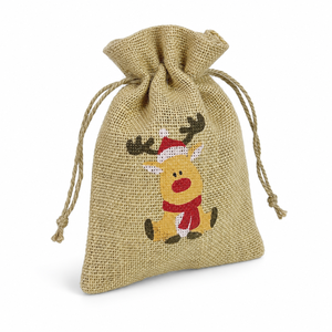 Pochette cadeau en jute naturelle avec cordon de serrage 13x18 cm, impression de logo personnalisé, petit sac d'emballage, vente en gros, marque privée, fourniture OEM - Product Image 3