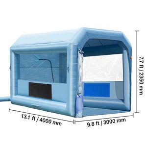 Cabina di Verniciatura Portatile per Auto 13,1 x 9,8 x 9 ft, Gonfiabile con Potente Soffiatore da 750W e Sistema di Filtraggio dell'Aria - Product Image 6