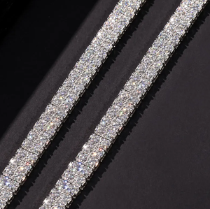 Luxury Square Moissanite Tennis Chain <b>Necklace</b> Iced Out Hip Hop Jewellery Diamond Look <b>Statement</b> Gift - Product Image 5