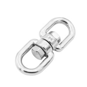 LEEMETAL Stainless Steel AISI 304/316 Polished Regular Double Type Chain <b>Swivels</b> Heavy Industry Use 13-87mm Inlet Size 3-Year - Product Image 1