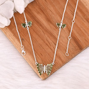 สร้อยคอจี้พลอยทัวร์มาลีนธรรมชาติเงินแท้ 925 ดีไซน์ใหม่มาแรงสำหรับผู้หญิง รับออกแบบเครื่องประดับตามสั่งจากซัพพลายเออร์ - Product Image 5