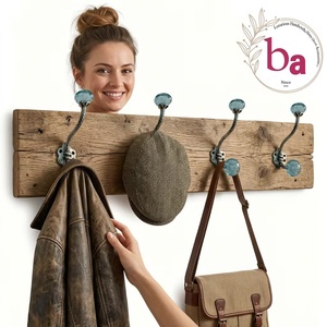 Ba Vintage Waterproof Eco-Friendly Metal Wall <b>Hook</b> Aqua Bubble Glass Knob Handmade Self-Adhesive Home <b>Decor</b> <b>Coat</b> Rack <b>Hook</b> - Product Image 2