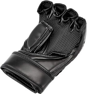 แฮร์รี่ จอห์นสัน โปรดักชั่นถุงมือ MMA หนังสีดำ ปิดด้วยเวลโคร ระบายอากาศได้ดี ถุงมือฝึกศิลปะการต่อสู้ สำหรับผู้ใหญ่ ทุกเพศ - Product Image 2