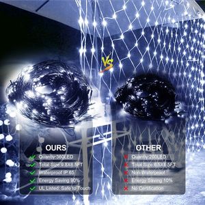 9.8*6.5FT Christmas Party Lighting 360 LED Mesh Net Light with 8 Modes Remote Connectable Garden Net String Christmas Lights - Product Image 3