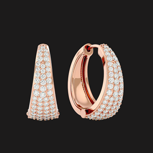 Boucles d'oreilles créoles de luxe en moissanite pavée, en argent 925 plaqué rhodium, bijoux fins, élégantes et étincelantes, cadeau pour femmes et hommes - Product Image 3