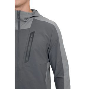 Chándal con Capucha Personalizado al por Mayor, de Primera Calidad, con Cremallera Frontal, Tejido Elástico de Spandex/Nylon, Diseño Estampado, para Gimnasio y Running - Product Image 4