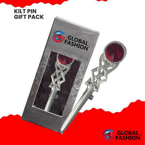 Pin para Kilt con Espada Celta, Nueva Marca, Accesorio Tradicional Escocés, Acabado Cromado, Color Rojo Cereza - Product Image 6