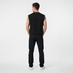 Débardeur personnalisé avec impression graphique en strass DTG, écologique, séchage rapide, 100% coton jersey, style streetwear, manches courtes, unisexe, OEM - Product Image 4