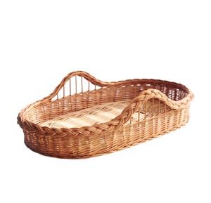 Cesta de mimbre al por mayor para cambiar pañales y cesta de mimbre para bebés para habitación infantil estilo boho, estación de pañales de mimbre natural para bebés - Product Image 1