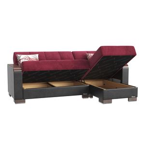 Collezione PrimeNest ZenAero Chaise longue in legno rifinito imbottito con funzione di stoccaggio - Product Image 2