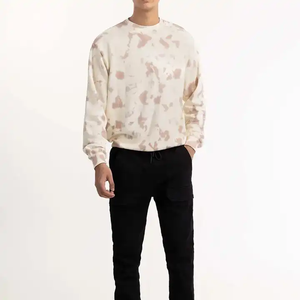 Sudadera de cuello redondo con efecto tie-dye para hombre, de manga regular, tejida, con estampado de camuflaje, estilo casual, para otoño - Product Image 3