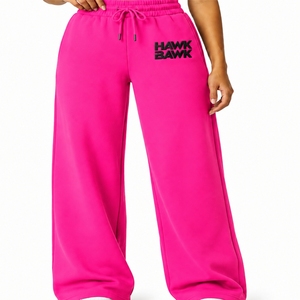 <b>Women</b>’s Hot Casual <b>Sweatpants</b> High Waist Drawstring Wide Leg Fit Full Length Cotton Pants Custom Design <b>Sweatpants</b> For <b>Women</b> - Product Image 1