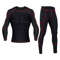 Ensemble de survêtement respirant pour hommes grandes tailles, sans coutures, léger, imprimé, pour la gym, le jogging, la course et la protection anti-UV