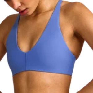 Soutien-gorge de sport pour femme en tissu extensible doux, col en V, confortable, idéal pour le yoga et la course à pied - Product Image 4