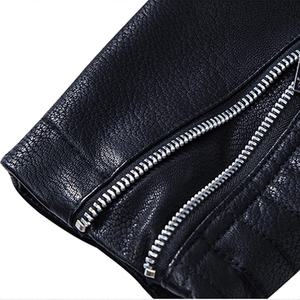 Chaqueta de Motociclista de Cuero con Cremallera Metálica Resistente al Viento para Hombre, en Materiales de Primera Calidad, Chaqueta de Alta Calidad en Tallas Grandes para Hombre - Product Image 5