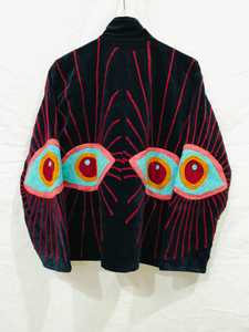 Chaqueta de terciopelo Suzani con bordado artístico indio, chaqueta boho para mujer - Product Image 3