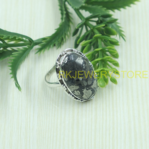 Large Marcasite Oval <b>Ring</b> <b>925</b> Sterling <b>Silver</b> Handmade Vintage Style Floral Pattern Inlay Gemstone Statement Jewelry Gift Men - Product Image 3