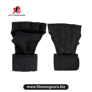 ถุงมือฟิตเนสหนัง PU สำหรับผู้ชาย ยี่ห้อ JUST FITNESS GEARS แบบครึ่งนิ้ว สำหรับยกน้ำหนัก ออกกำลังกาย สายรัดข้อมือปรับได้ น้ำหนักเบา แห้งเร็ว - Product Image 5