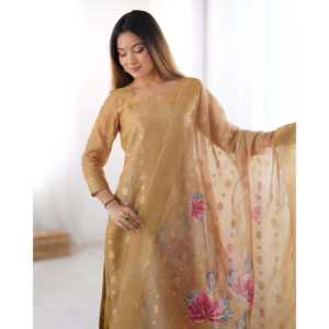 Hermoso conjunto de traje con estampado digital para mujer para fiestas - Product Image 5