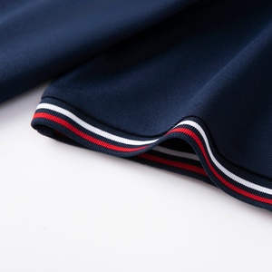 Camiseta de Hombre de Alta Calidad de 180g, Cuello Alto, Tejido Sólido, 100% Algodón, Antiarrugas, con Bolsillo y Logotipo Personalizado para Golf y con Solapa - Product Image 4