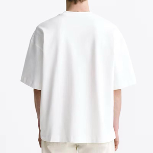 เสื้อยืดผู้ชายปักลายตามสั่ง ไซส์ใหญ่ ผ้าฝ้าย 100%  แบบเรียบ  รับสกรีนโลโก้ ขายส่ง OEM ผลิตตามแบบ คอโอ ทรงลำลอง - Product Image 2