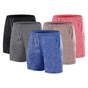 Shorts d'entraînement pour hommes, haute élasticité, séchage rapide, respirants, pour yoga, course à pied, fitness, taille XL, design faux deux pièces - Product Image 4