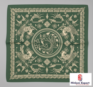 Collection en gros de foulards personnalisés de qualité supérieure, imprimés, effet soie, hijab tendance, châle carré pour le cou - Product Image 4