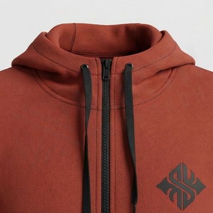 Ensemble de survêtement à capuche pour homme, couleur unie, fermeture éclair intégrale, sweat-shirt et pantalon, tenue décontractée d'automne, 100% coton respirant, coupe classique - Product Image 4