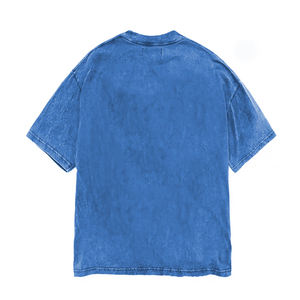 Camiseta Oversize Azul Rey Cómoda con Lavado Ácido, Hombros Caídos, Algodón 220 GSM, Camisetas con Lavado Ácido, Logotipo Serigrafiado 2026 - Product Image 4
