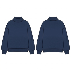 Sweat-shirt à col montant athleisure pour femme, pull décontracté pour tous les jours, logo personnalisé - Product Image 2