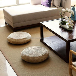 Taburete redondo no tóxico para el pie, PUF de tela no tóxica para el café, jacinto de agua otomana de mesa de centro, asiento de mesa lateral de Vietnam - Product Image 5