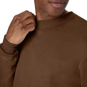 Men's <b>Black</b> <b>Crew</b> <b>Neck</b> <b>Sweatshirt</b> Oversized Fit 100% Cotton Knitted Pullover With Front Logo Print Casual Autumn Wear - Product Image 3
