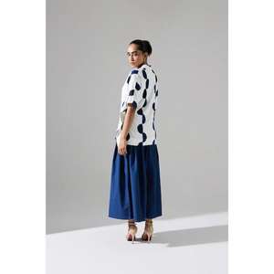 Ensemble élégant pour femmes : chemisier imprimé et pantalon palazzo à jambes larges - Product Image 4