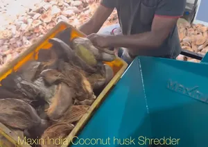 Trituradora de Cáscaras de Coco Marrón de Doble Eje, Trituradora Eléctrica Semiautomática de Doble Eje para Materiales de Cáscaras de Coco Marrón - Product Image 3