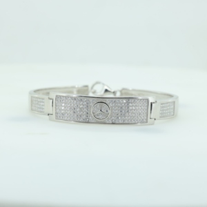 Half Circle Moissanite <b>Bangle</b> <b>Bracelet</b> 925 Sterling <b>Silver</b> Rhodium Plated for Women Wedding Gift - Product Image 1