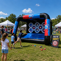 Jeu interactif De Tir De Football Gonflable, Gonflable Combi Arène de Sport avec Système IPS, Jeu De Tir Gonflable pour Adultes