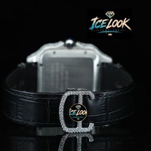 Montre à quartz avec cadran en acier inoxydable, lunette en cristal, chiffres romains analogiques, 20 mm, montre-bracelet de luxe unisexe, aspect diamant, bijoux de mode - Product Image 3
