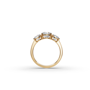 Anillo de Diamantes Cultivados en Laboratorio de Lujo de 2.50 Ct con 3 Piedras, Corte Ovalado, Conjunto de Joyería Fina, Oro Blanco de 10K, Oro de 14K, Certificado IGI, Anillo de Compromiso - Product Image 4