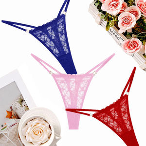 Tanga Sexy de Encaje para Mujer Estilo Salvaje, Ropa Interior de Talle Bajo con Cobertura Mínima, Venta al por Mayor - Product Image 4