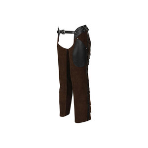 Pantalones de montar de cuero con cremallera y cinturón para equitación - Product Image 2