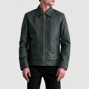 Men's Premium Genuine Leather <b>Jacket</b> Breathable Quick-Dry Stand Collar Full-Zip Winter <b>Casual</b> Outerwear - Product Image 4