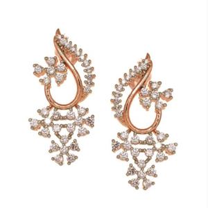 Nouveau Collier Européen Américain à Col Ouvert, Motif Floral, en Cuivre et Zircon, Plaqué Or 18K, pour Robe de Soirée de Luxe - Product Image 4
