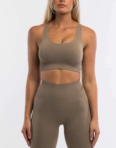 High Quality Fitness Custom Logo Cross Back Yoga Crop Top Ladies High Impact Backless Gym sport bra women - Product Image 6