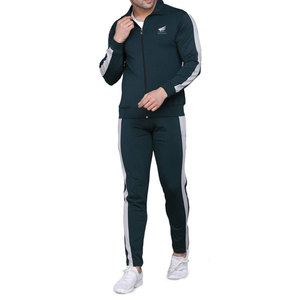 Survêtement décontracté d'hiver pour homme, respirant et tendance, avec fermeture éclair, motif uni, 100% coton, léger et facile à porter - Product Image 1