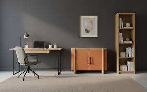 Aparador Moderno de 2 Puertas de Roble Macizo para Sala de Estar - Almacenamiento Ecológico y Resistente al Agua - Product Image 3