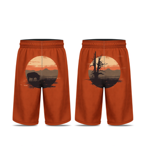 Pantalones Cortos con Estampado Gráfico de Paisaje Occidental para Hombre, Ropa Deportiva Informal de Moda - Product Image 2