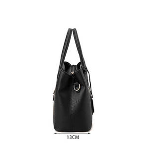 New Fashion Genuine Leather Women Tote Bag Custom Logo Lightweight Solid Color Fashion - Product Image 4