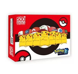 Rompecabezas de Pokemon de 500 Piezas, Ash Pikachu, 520x380mm, Juguete Educativo de Anime Coreano para Niños y Adultos, Coleccionable, Venta al Por Mayor - Product Image 1
